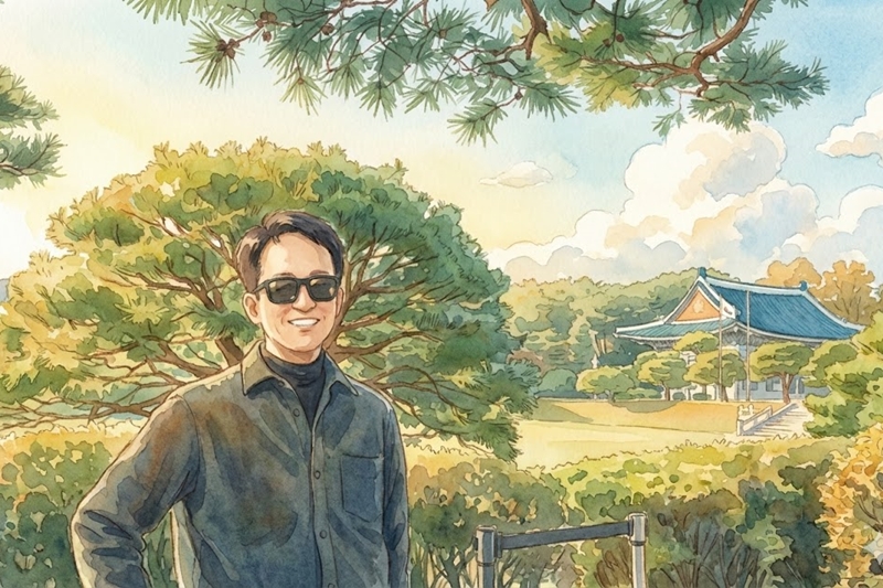 청와대에서 찍은 사진