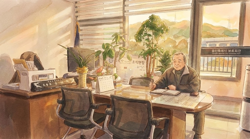 자리에 앉아 계신 포스는 지부장님이지만, 저에겐 그저 밥 잘 사주는 좋은 형님입니다.